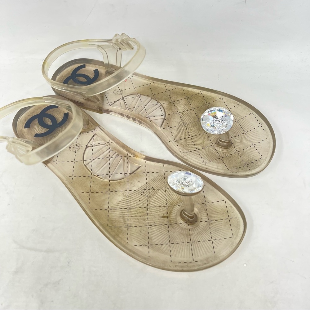 Chanel Sandals Post Toe Size 6